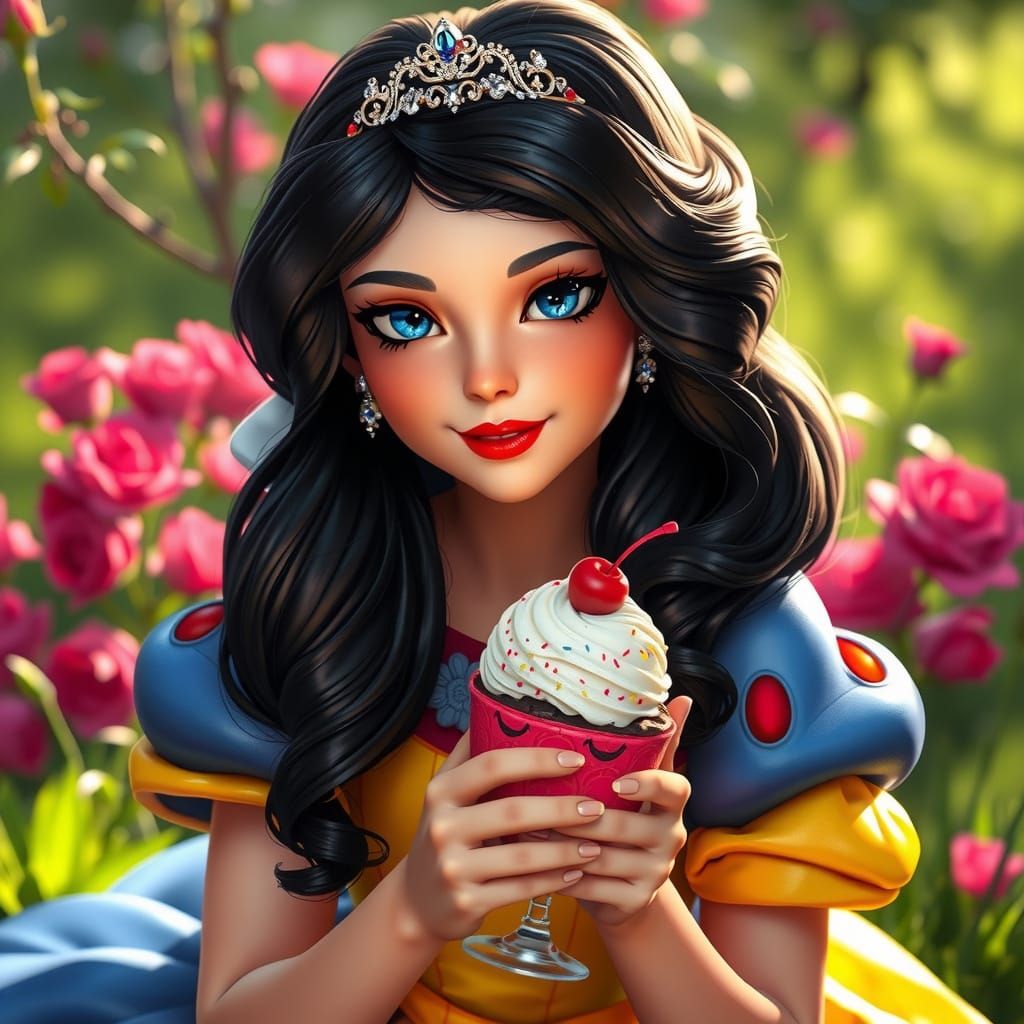 Snow White's Summer Sundae, Art Nouveau Portrait