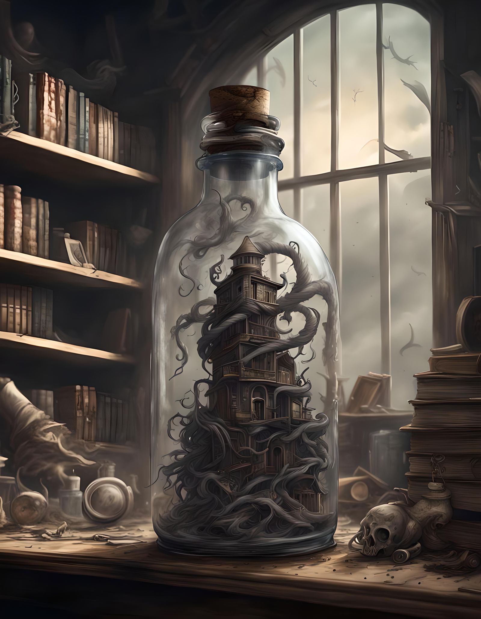 Tornado in a Bottle: Eldritch Gothic Art