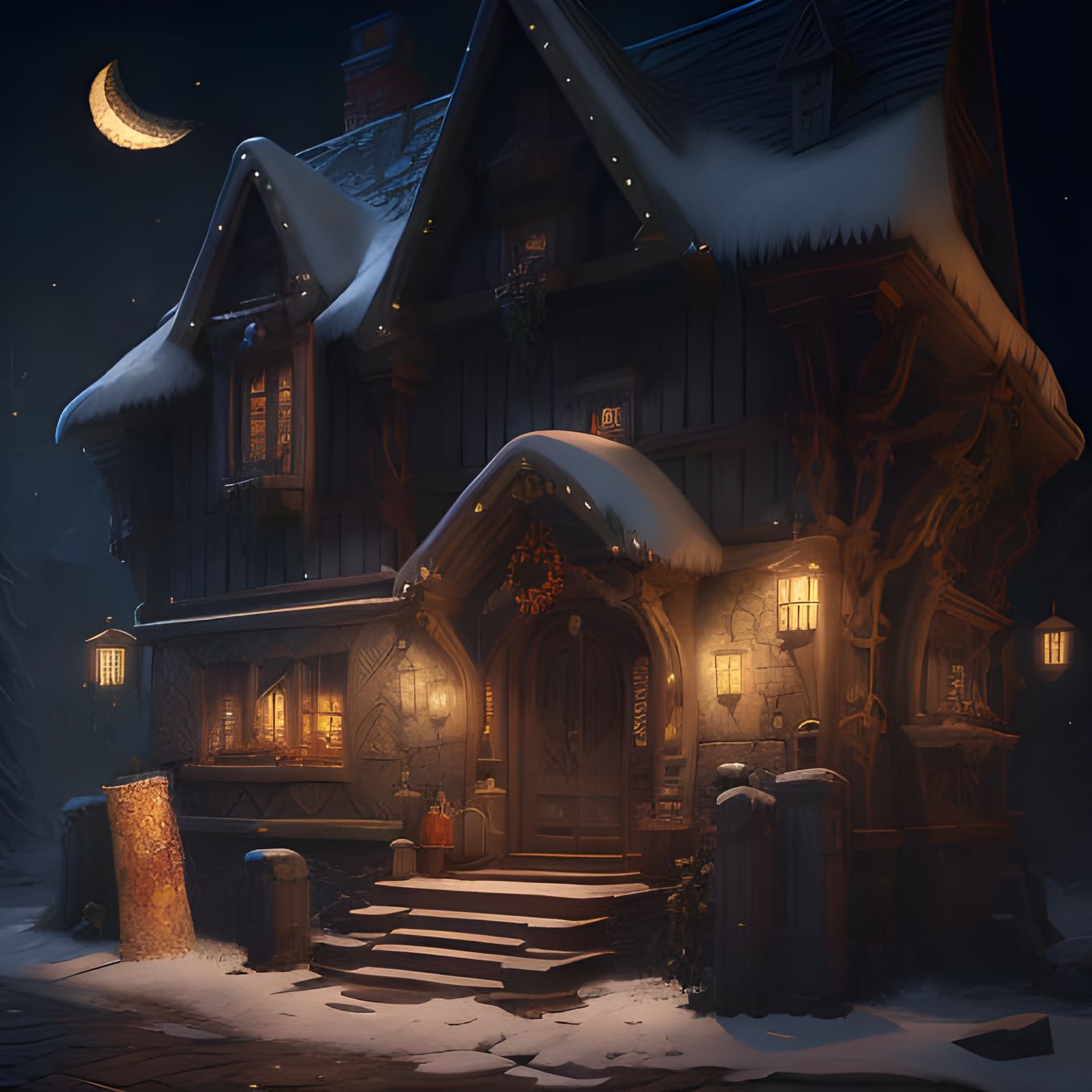 Santa's Workshop Ready for Christmas Eve