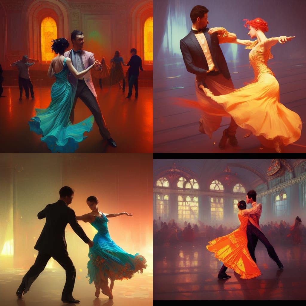 Ballroom Dance in Dynamic Lighting