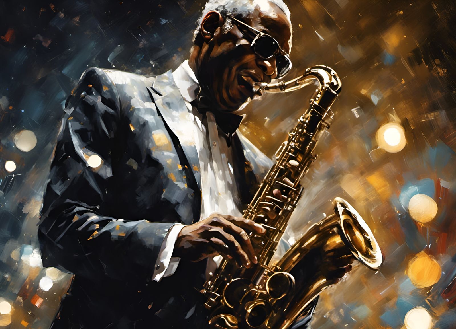 Ray Charles Plays Saxophone in Magical Jazz Night