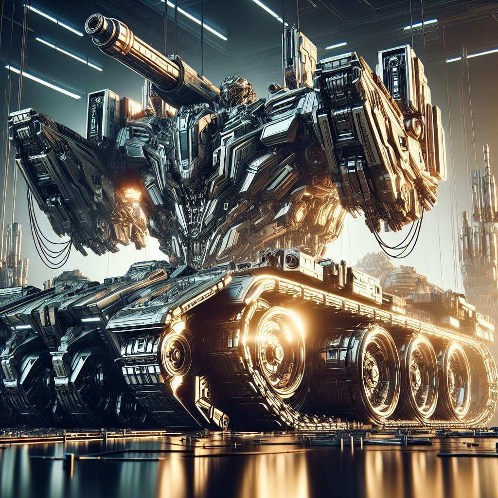 Futuristic Tank Transformer in Science Fiction Style