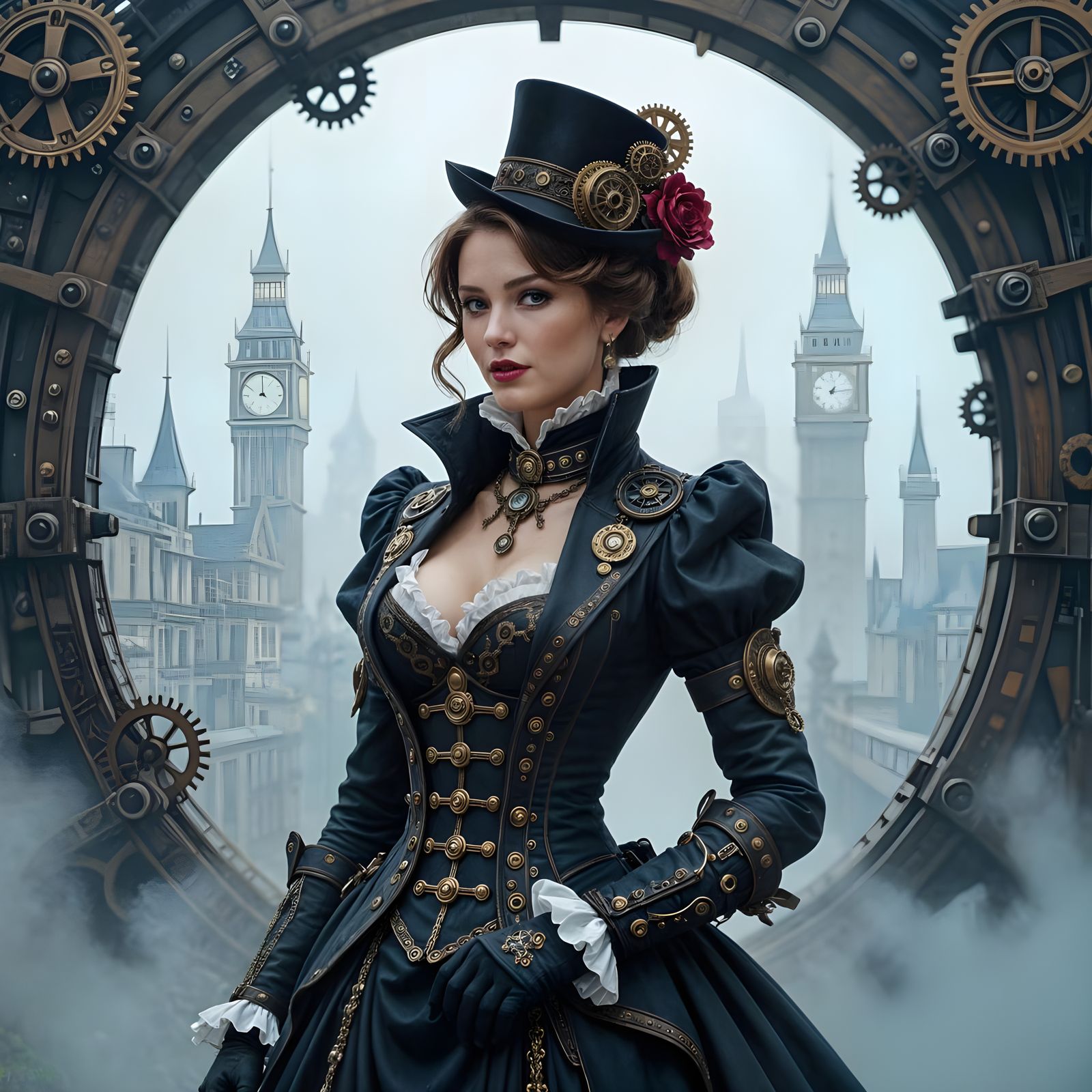 Steampunk Scene from the Age of Technology