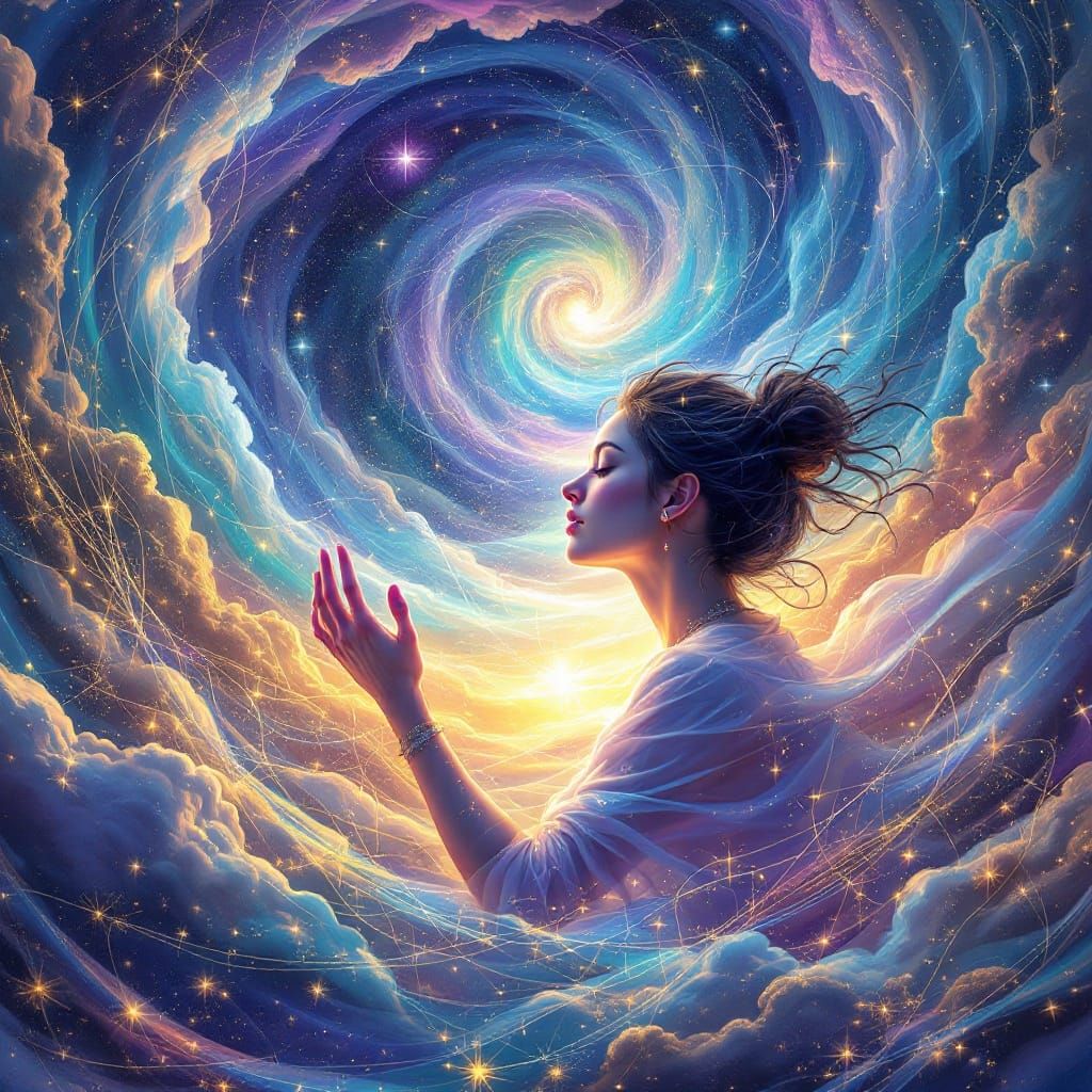 Vibrant Dreamscape of Authentic Self in Surreal Style