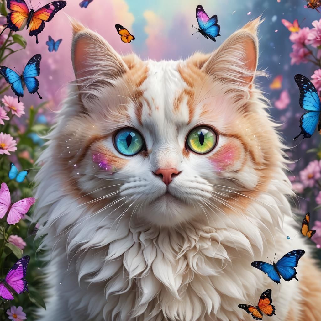 pretty butterfly kitty