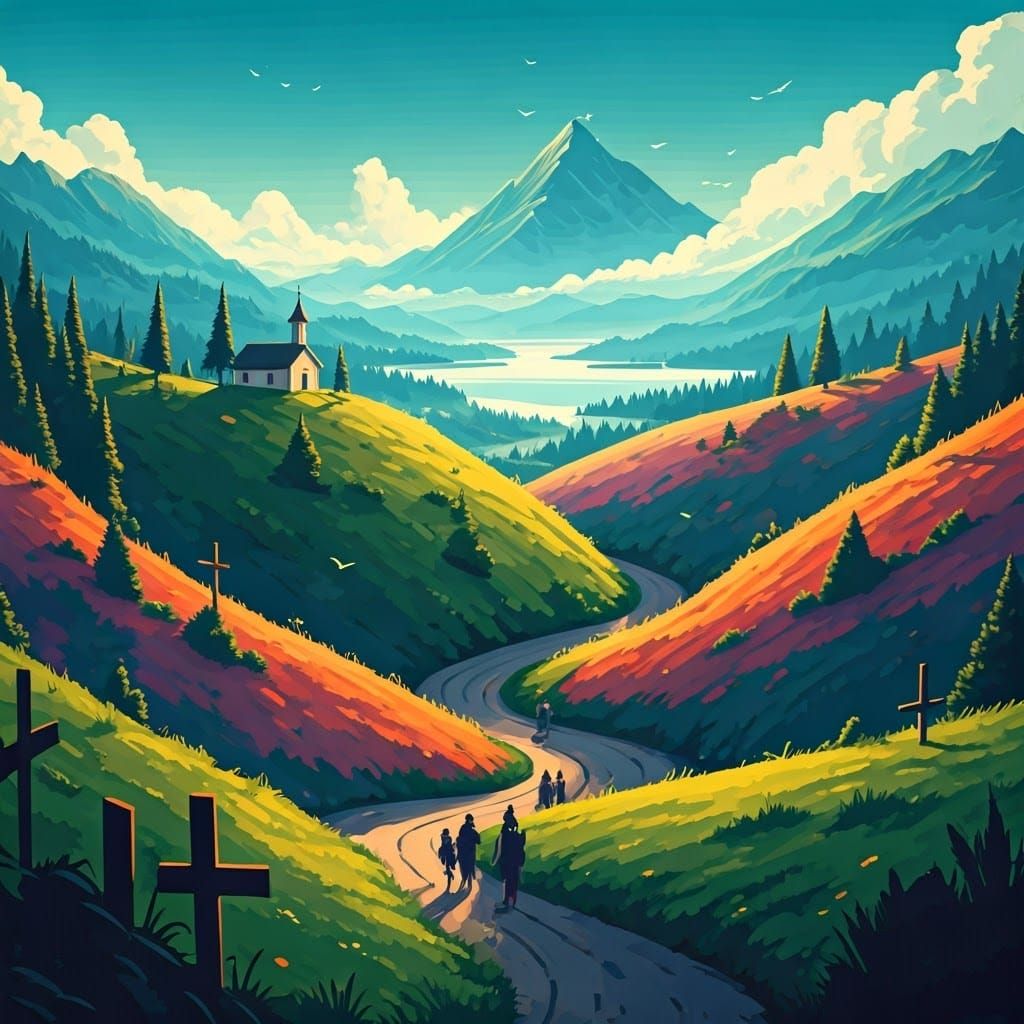 Dreamlike Landscape of Hope and Spiritual Seeking