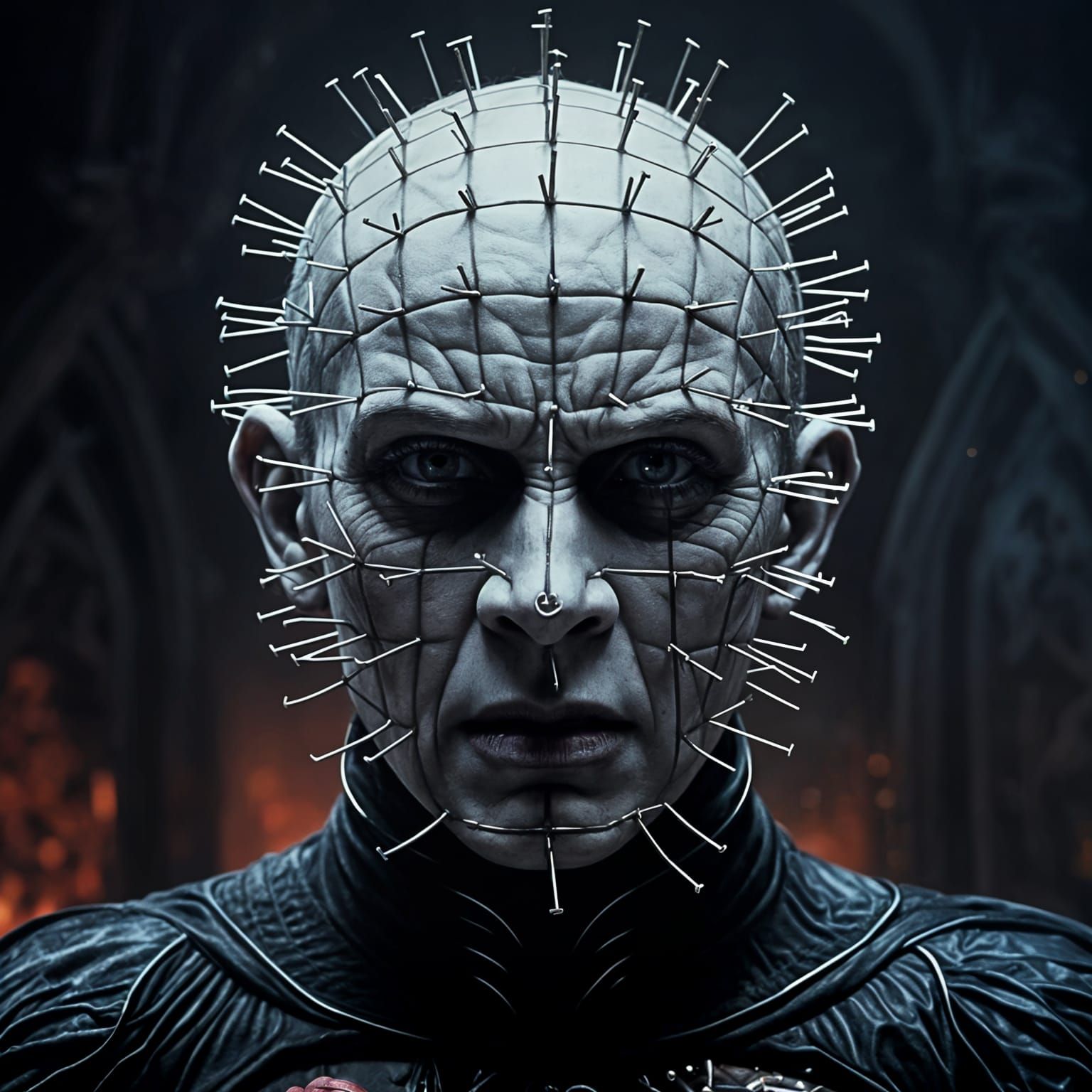 Detailed Pinhead Portrait from Hellraiser