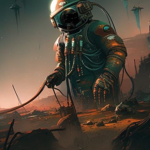 Cthulhu Builds on Mars: Textured Speedpaint