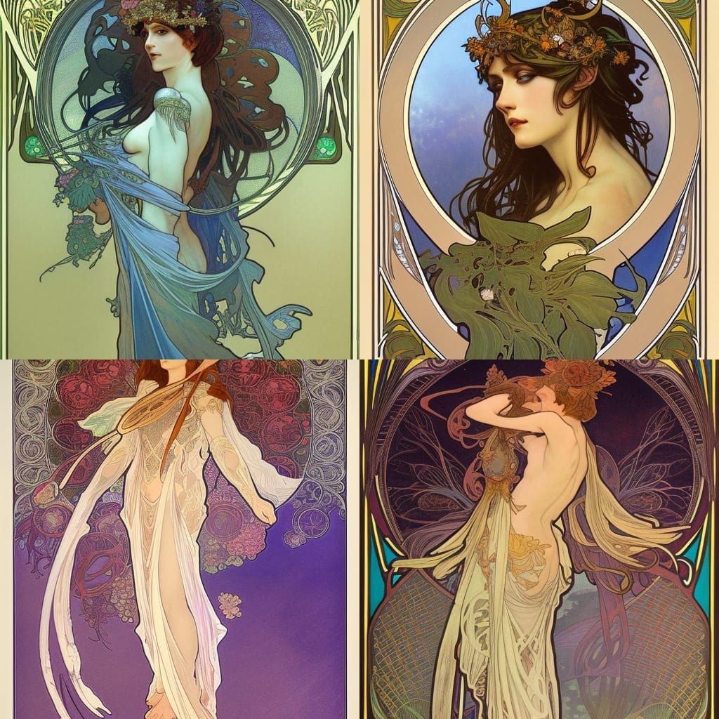 Titania, Queen of Faeries: Alphonse Mucha Lithograph