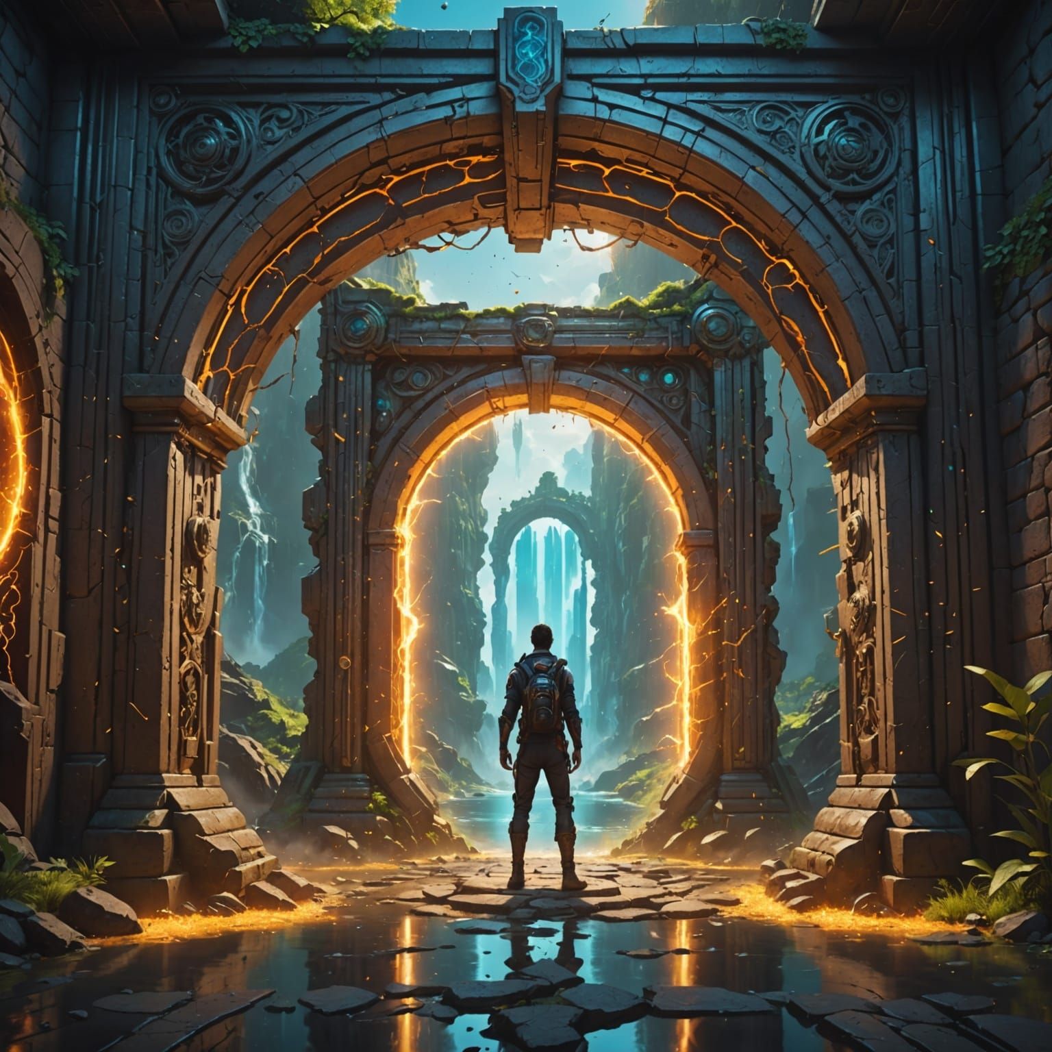 Energetic Portal to Another World: Hyperrealistic Concept Ar...