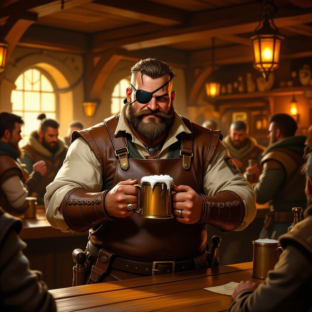Tavern Keeper: An Ex-Soldier's Life, digital painting