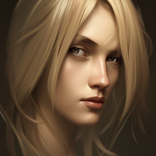 Portrait of Donna Michelle in Art Nouveau Style