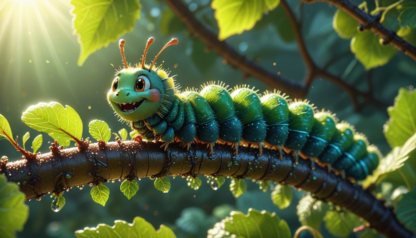 Caterpillar's Delight: A Disney-Style Mulberry Feast