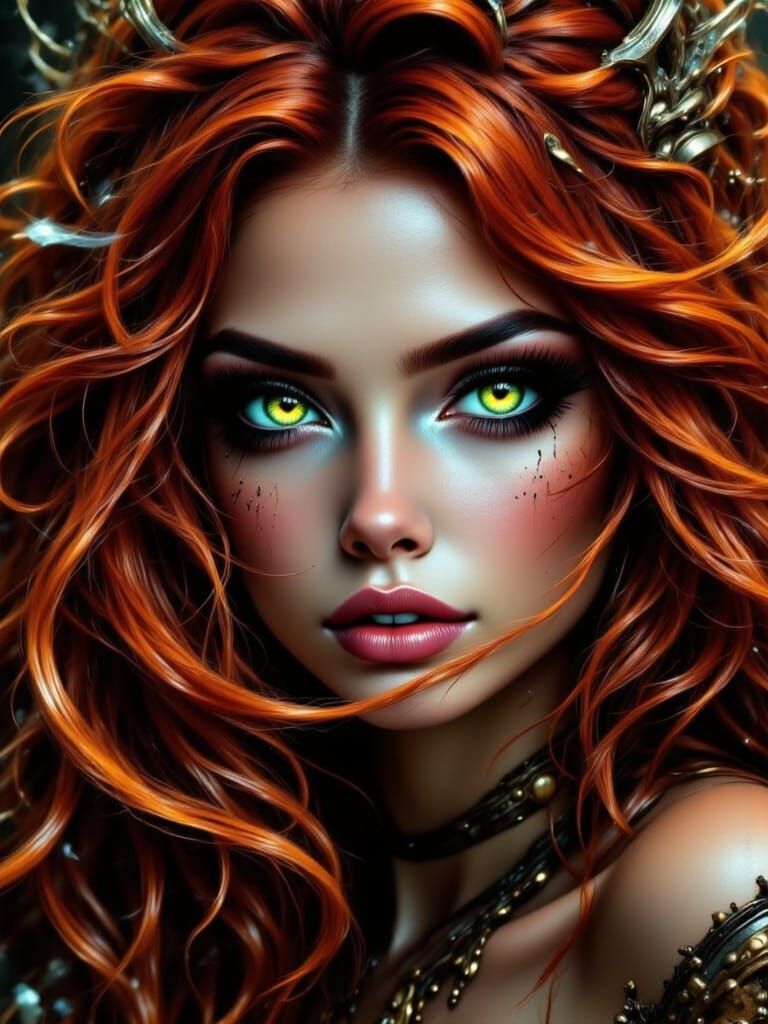 Elven Woman Portrait in Hyper-Realistic Fantasy Style