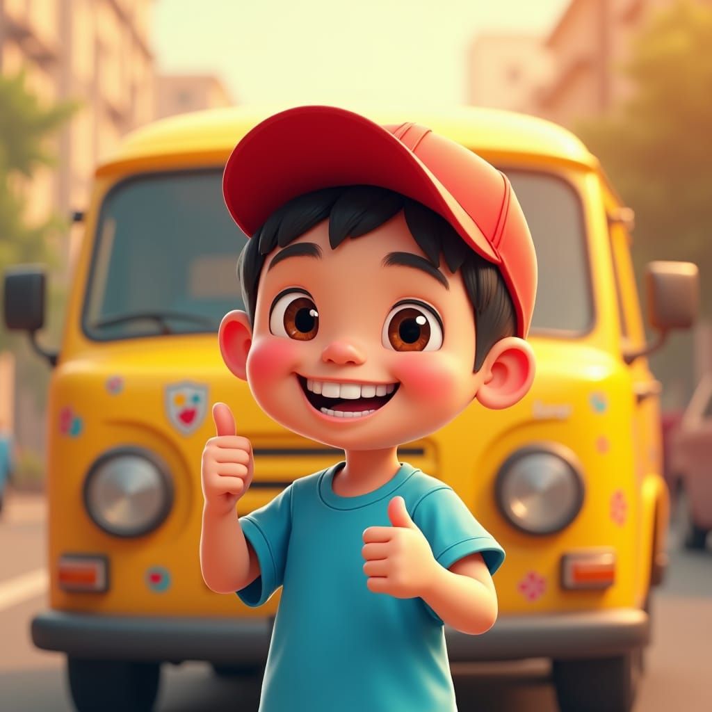 Friendly Chinese Boy Illustration for Logo and Avatar