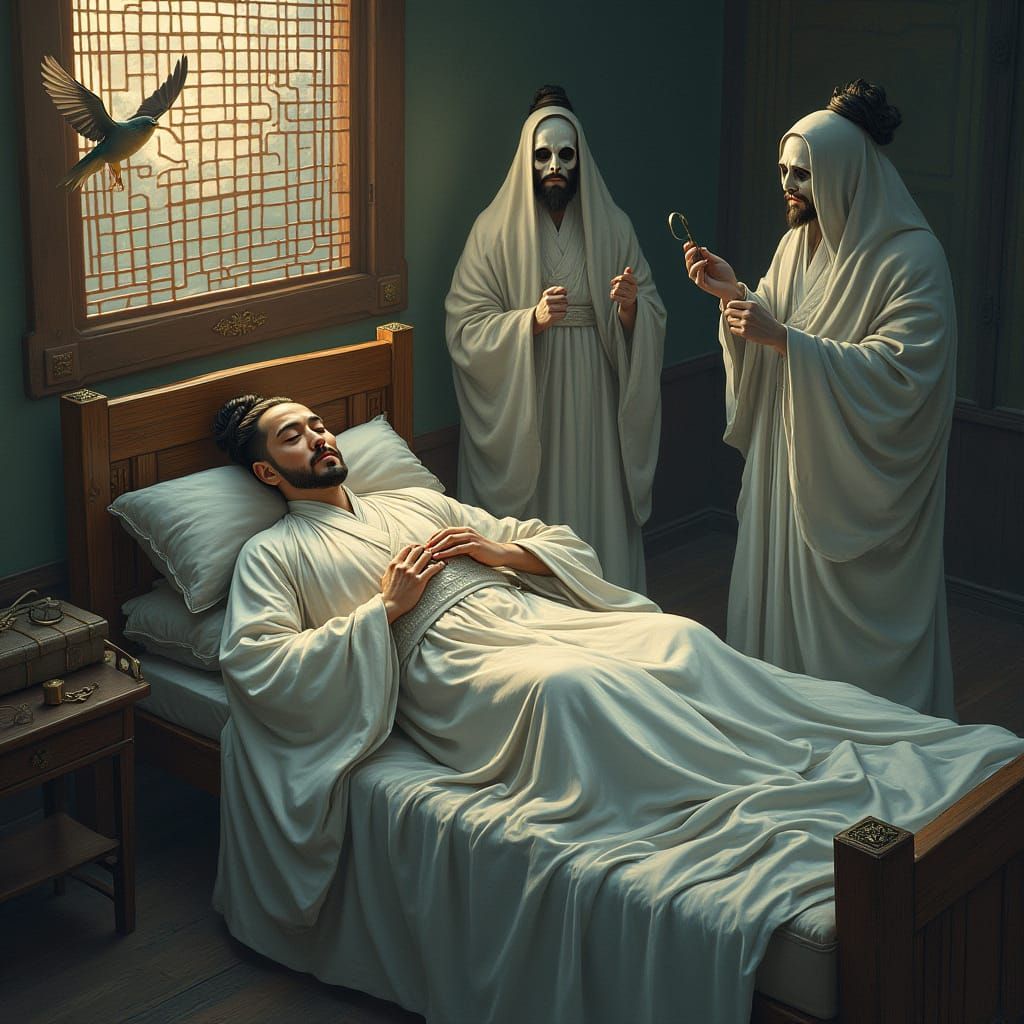 The Dying Emperor of China in a Haunting Aesthetic