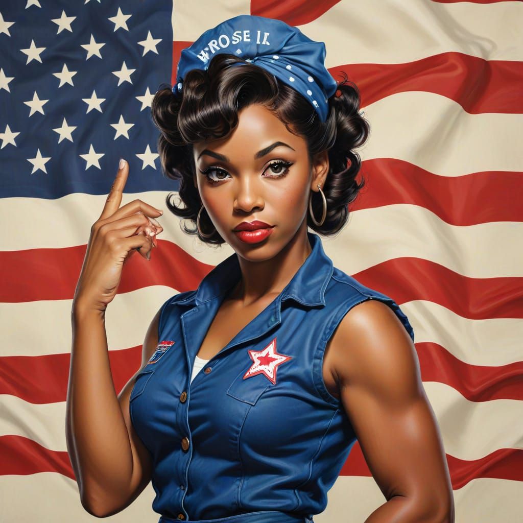 Donna Summer as Rosie the Riveter in Realism