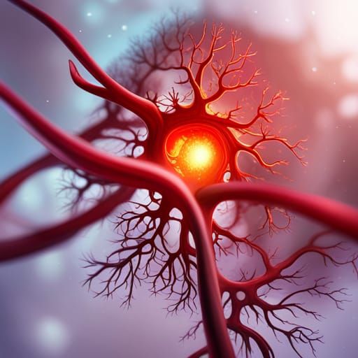 Neurons in Brain: Detailed Fantasy Concept Art