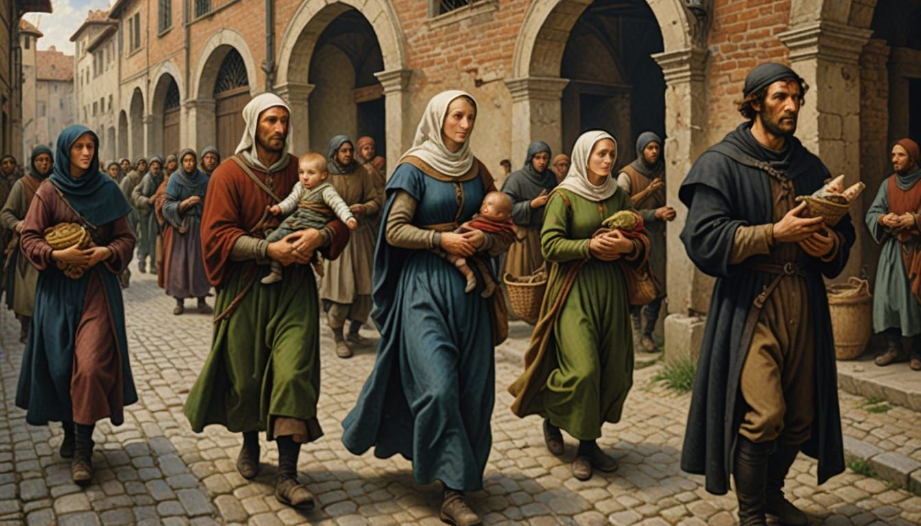 Medieval Peasants March Towards Freedom in a Vibrant Renaiss...