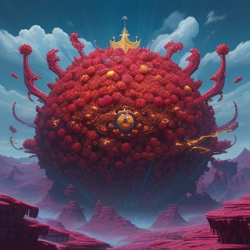 Sugary Sovereign of the Cherry Realm in Regal, Gargantuan Fo...