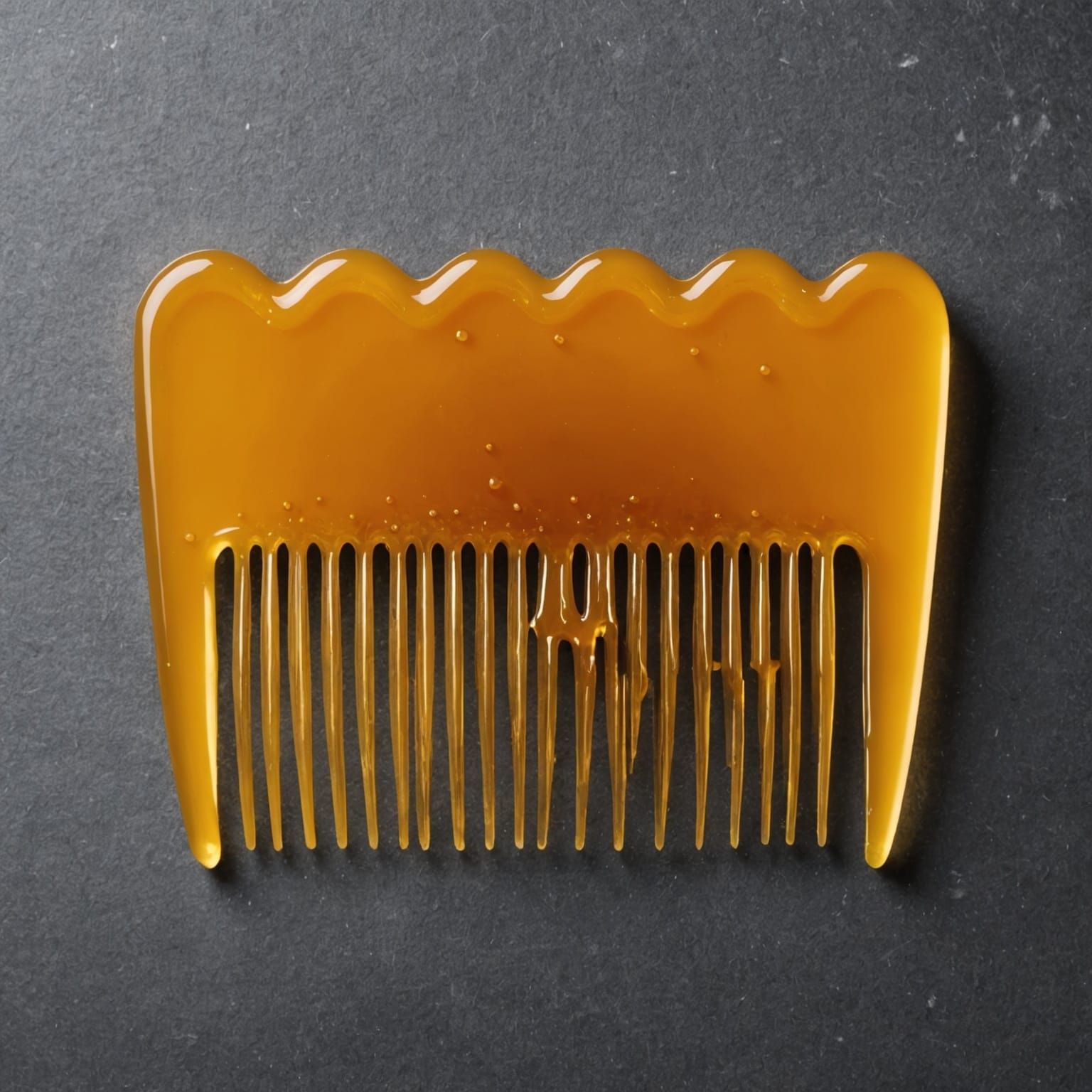 Golden Honeycomb Sculpture in Honey