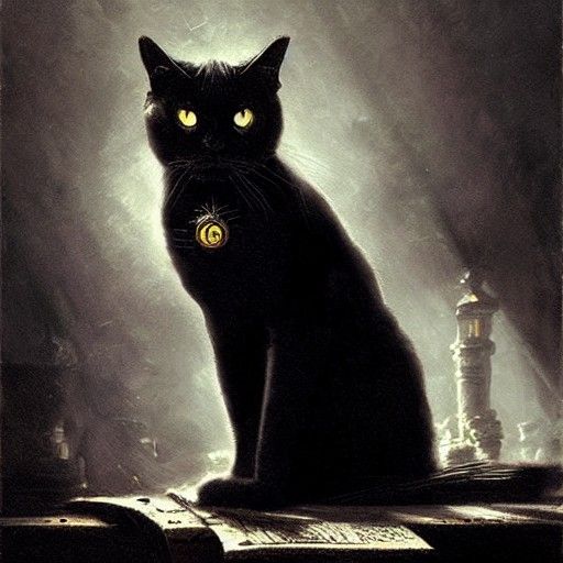 Steampunk Cat in Glossy Hyperrealistic Painting