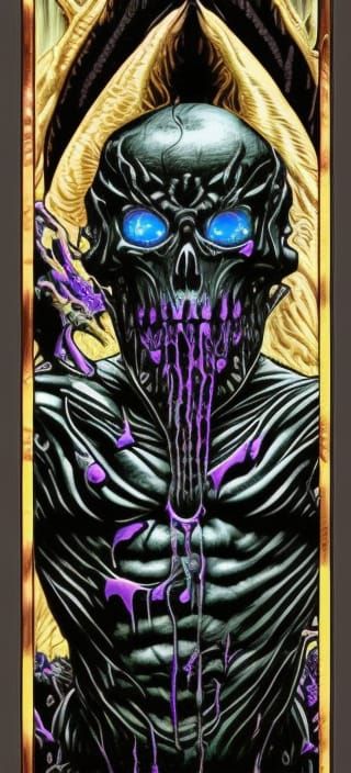 Horrific Death Metal Scene in Comic Book Art