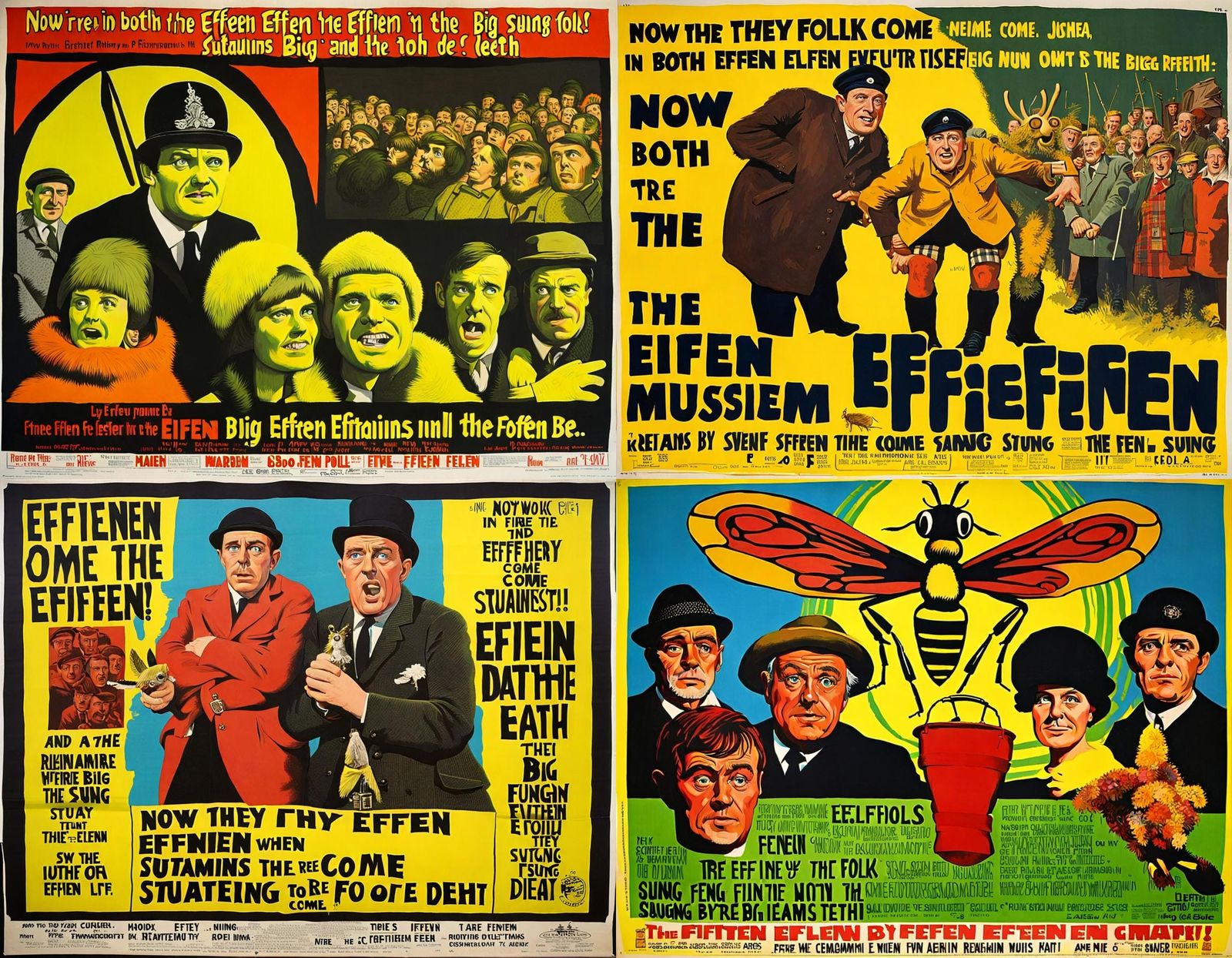 Vintage Scottish Comedy Poster: The Big Effen Bee