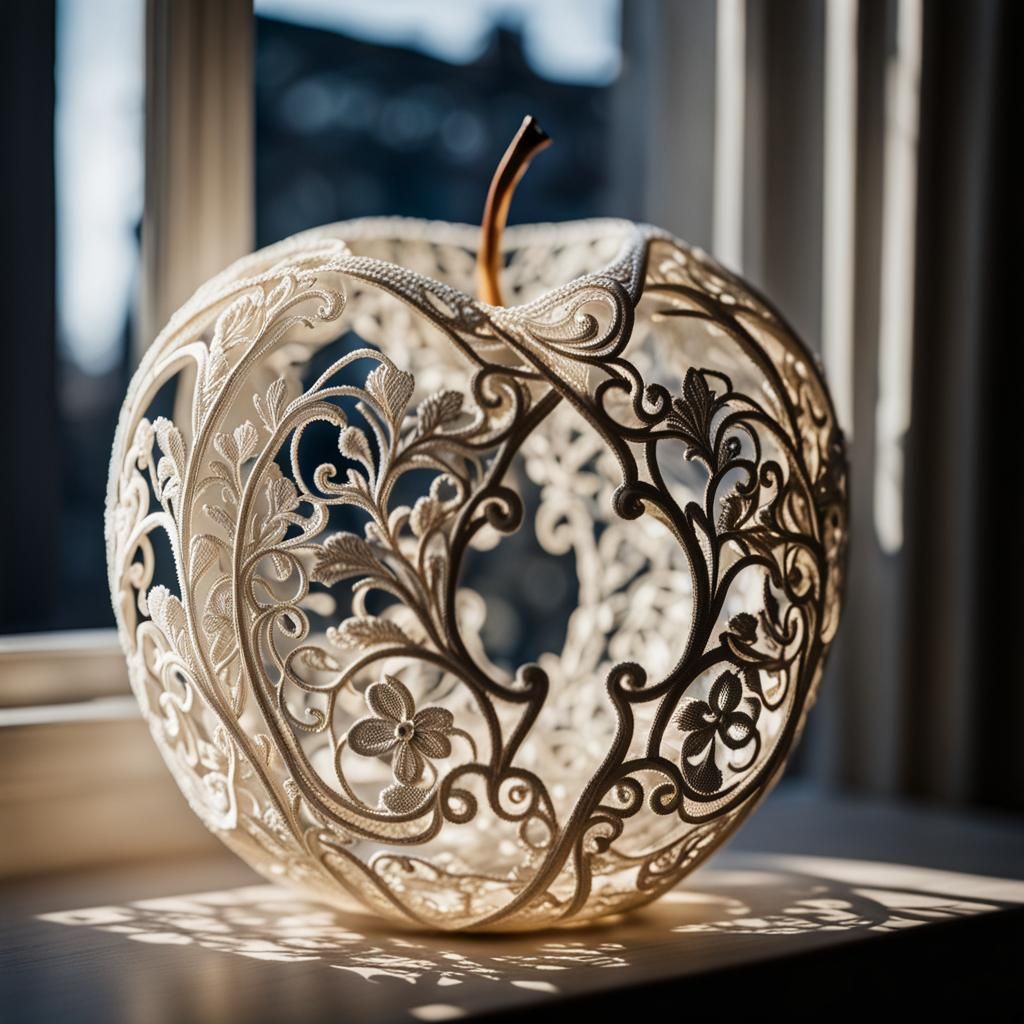 Artful lace - an apple