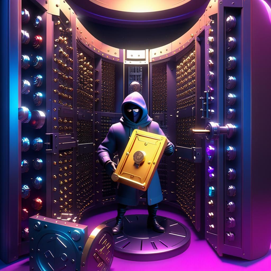 Thief and Vault Keys: 3D Digital Art