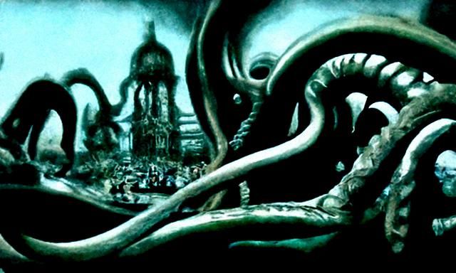 Eldritch Horror Apocalypse in Hyperrealist Style