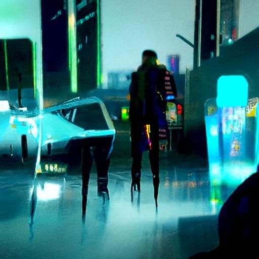 Neon Cityscape in Cyberpunk 2099 Style