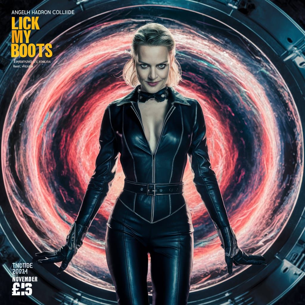 Angela Merkel in Leather Catsuit at CERN Hadron Collider Spl...