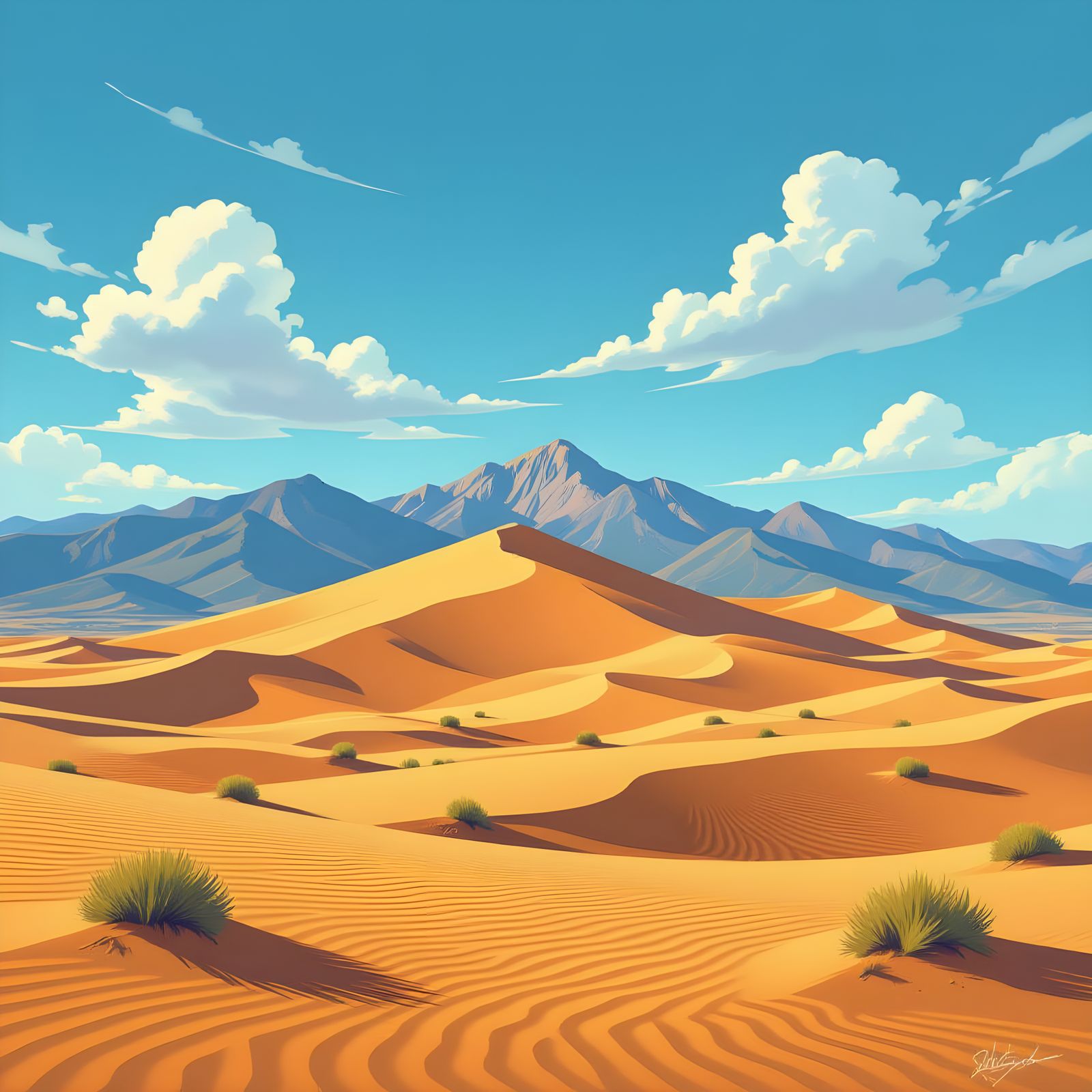 Great Sand Dunes National Park: A Detailed Drawing