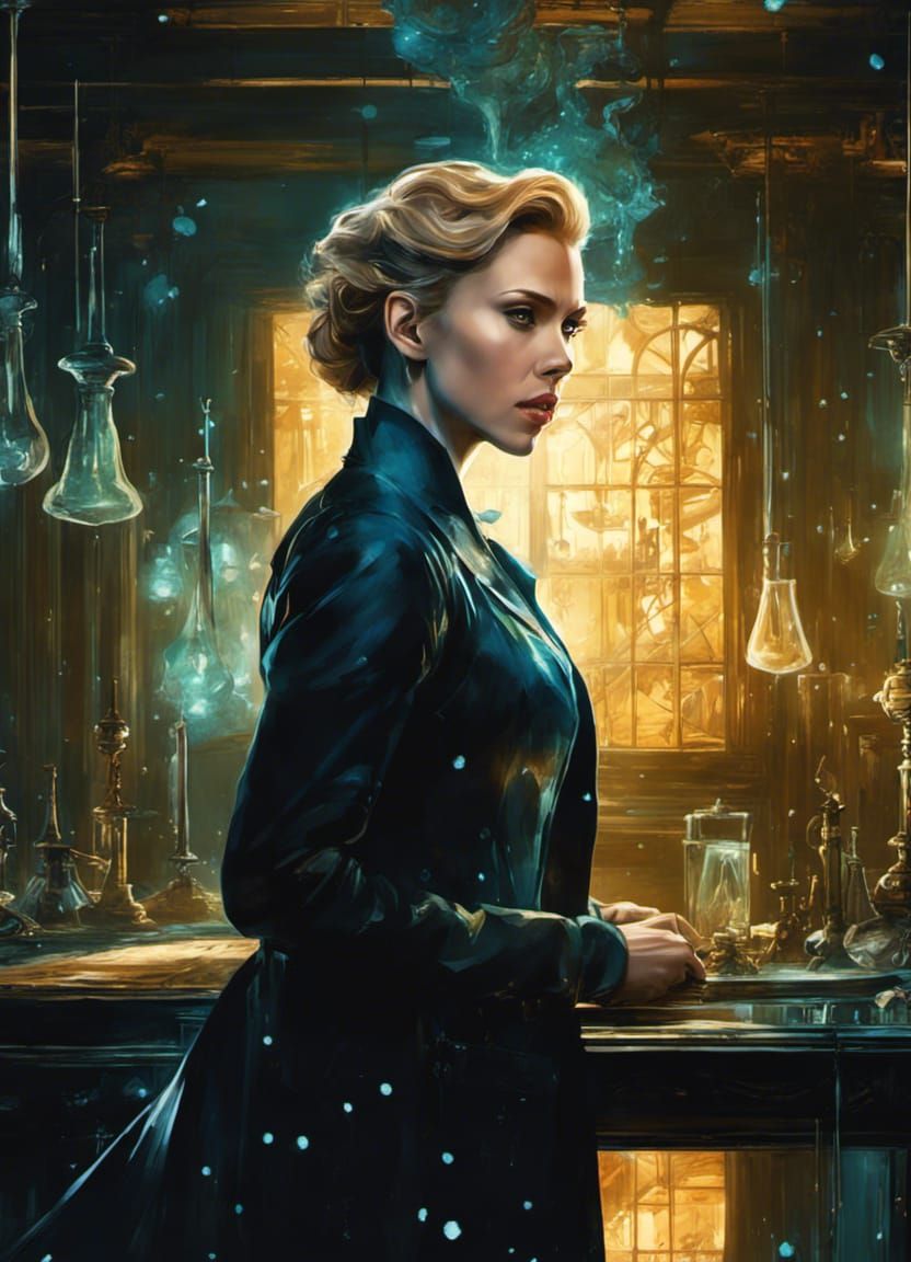 Scarlett Johansson as Sherlock Holmes movie poster