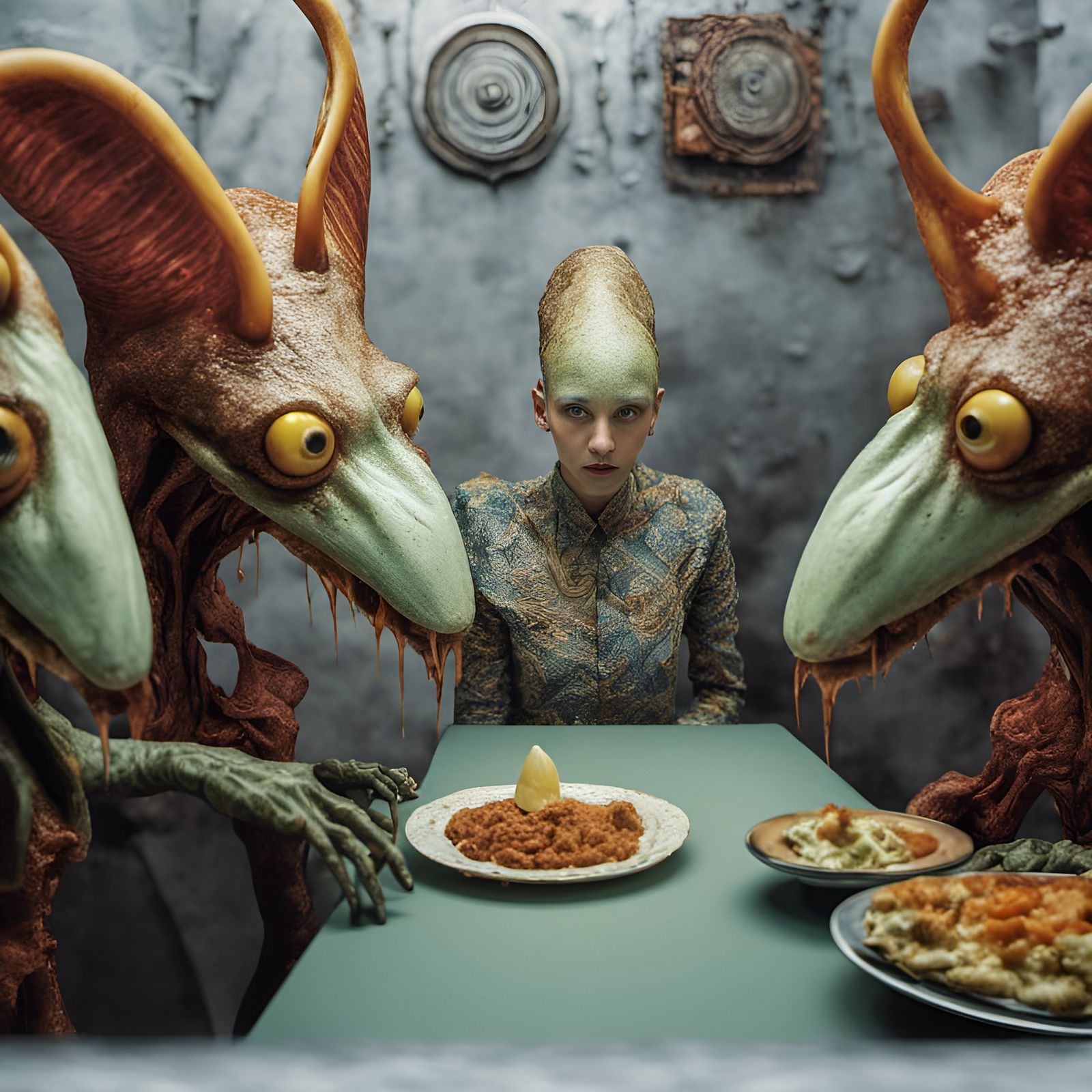 Birds - well, these birds know about food fights but don't understand HOW to food fight.