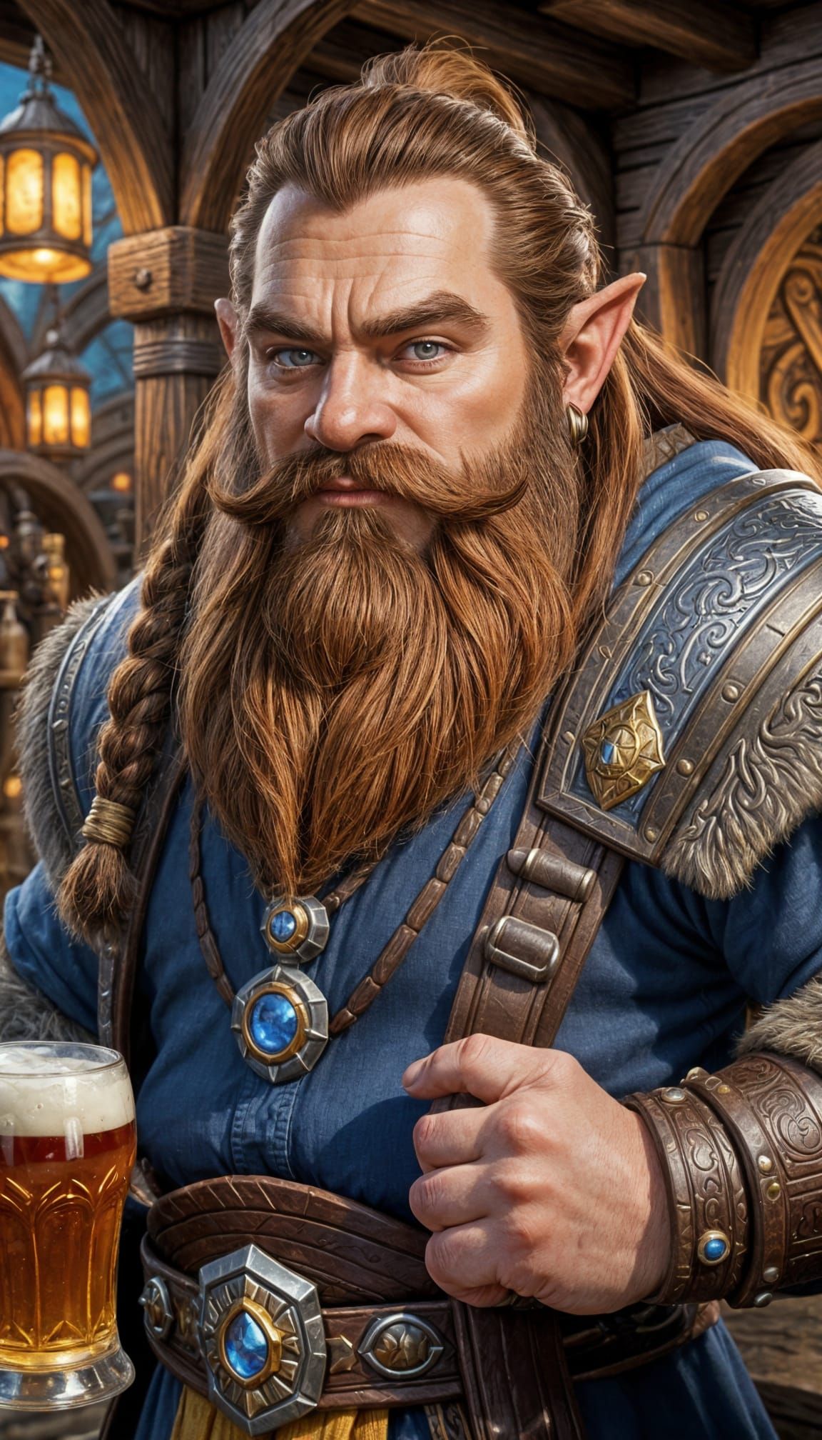 Warcraft Dwarf Beer Merchant with Mug