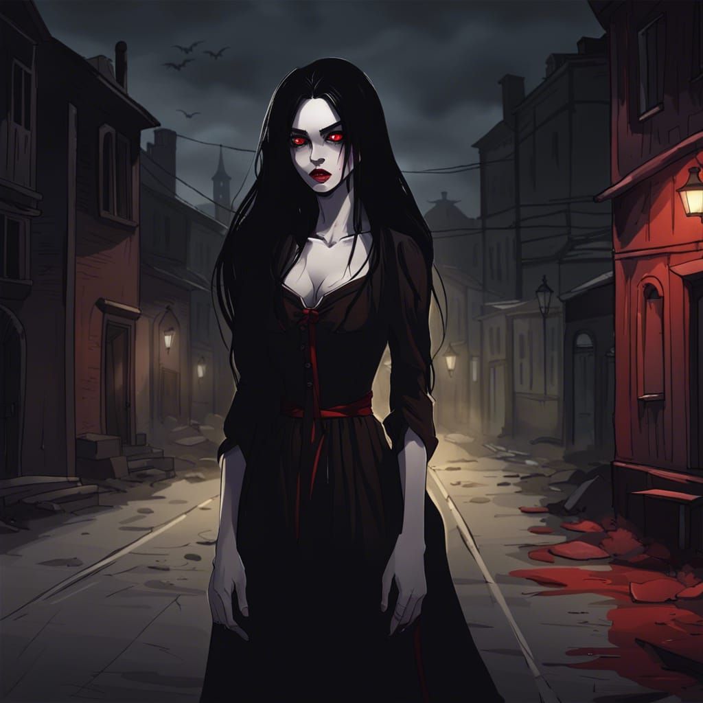 Vampire Woman Arrives in Town Under Full Moon
