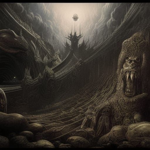 Angband, the realm of Morgoth, the Dark Lord