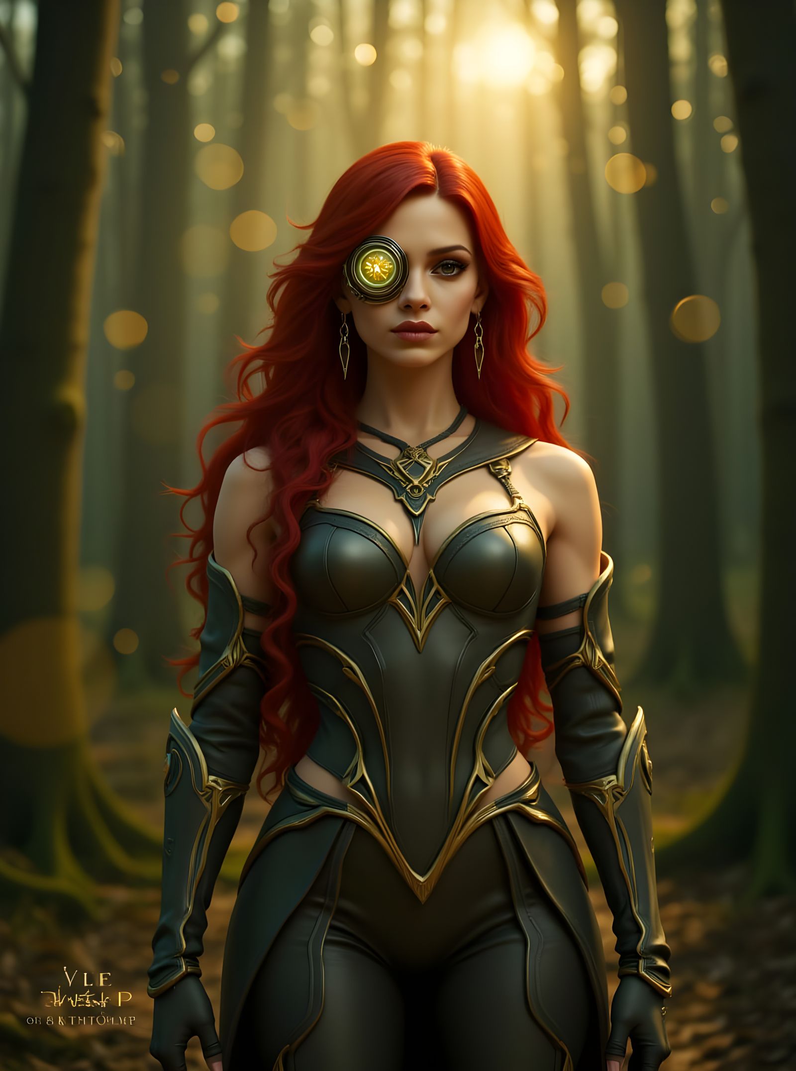 Biomechanical Siren in Dreamy Forest, Photorealistic 8K