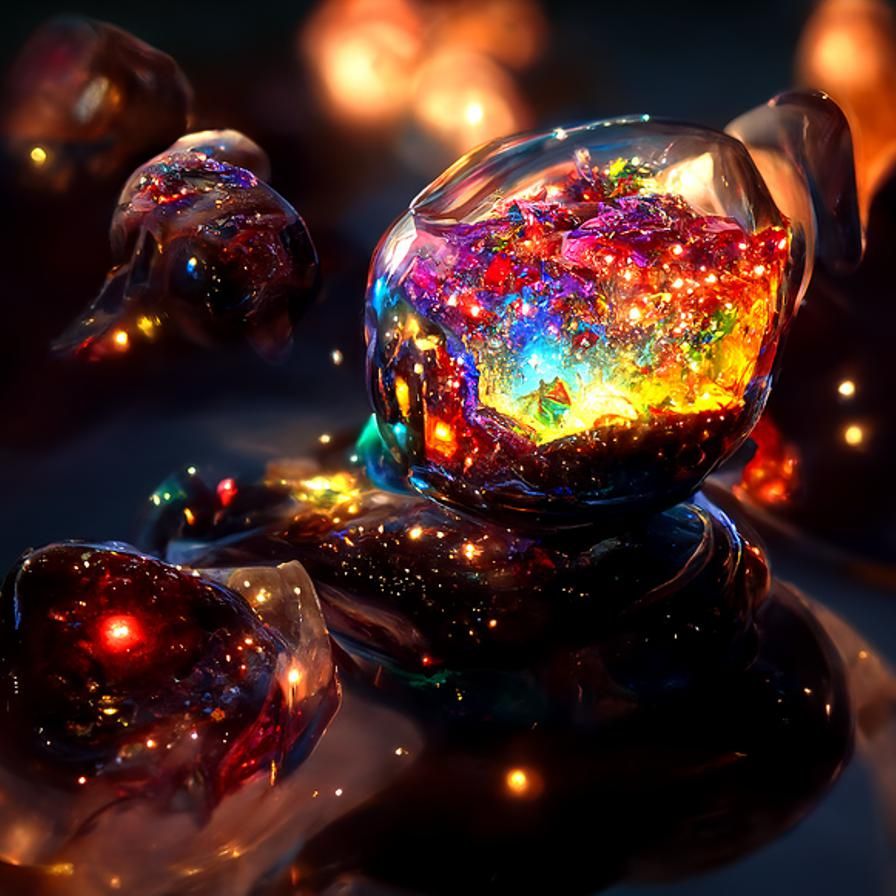 The Universe Inside a Crystal: Digital Concept Art