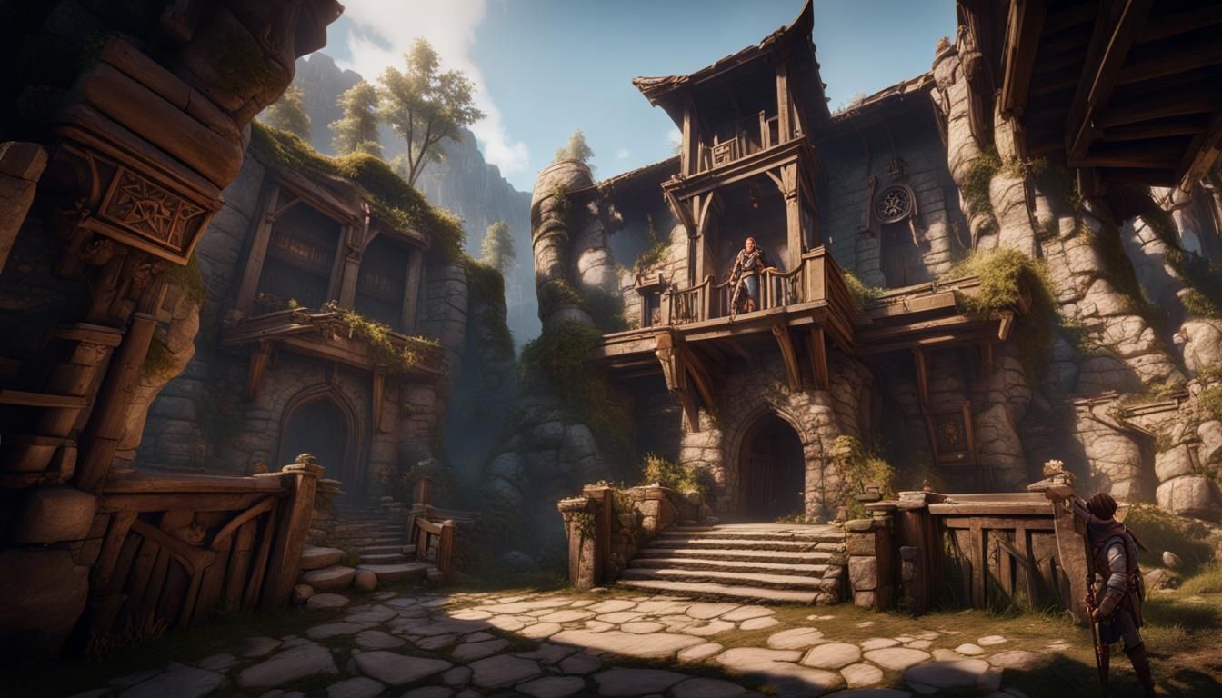 Epic 3D Videogame Scene in 8K Resolution