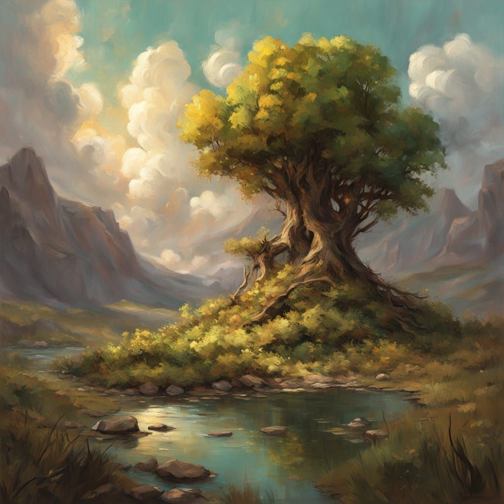 Impressionist Floating Island: Life and Death