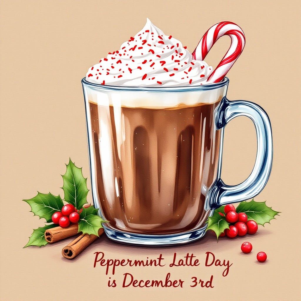 Lets's Celebrate Peppermint Latte Day (December 3rd)