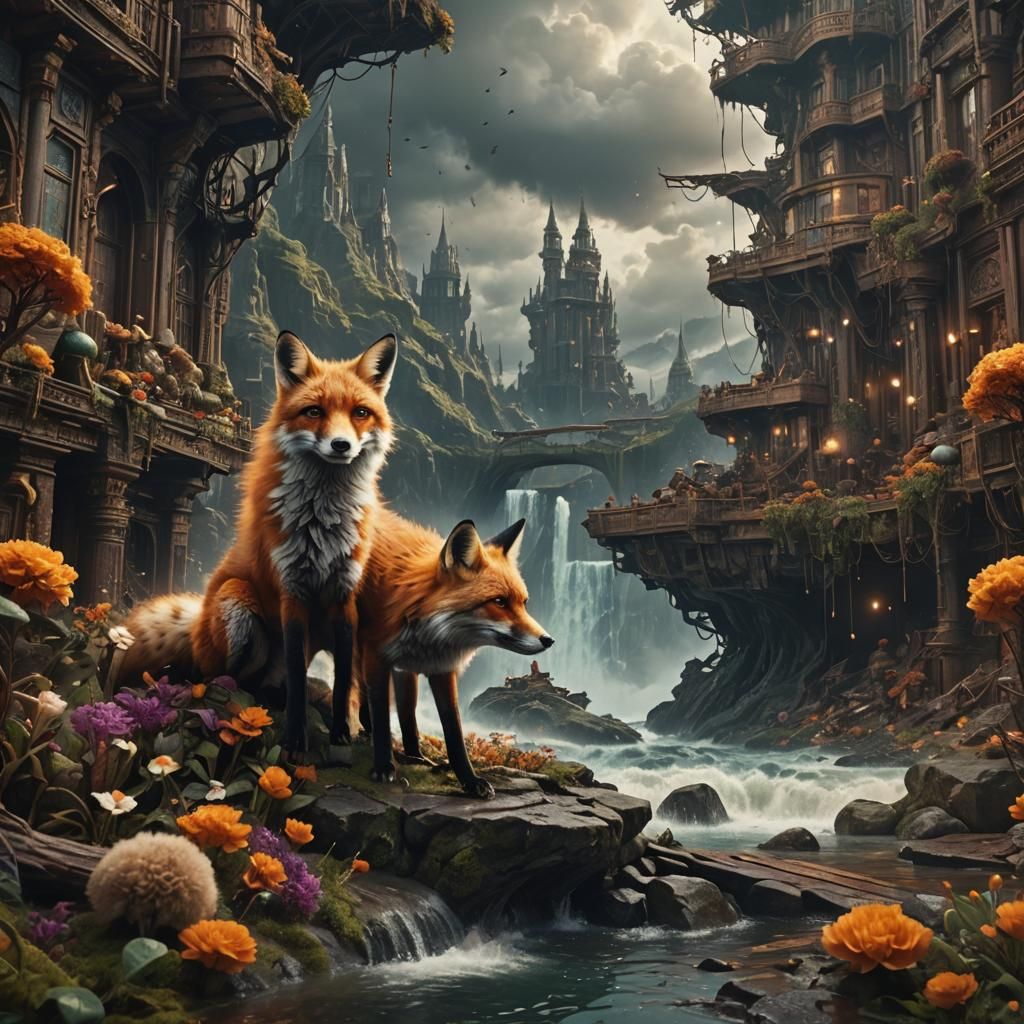 Fluid Fox: A Digital Masterpiece