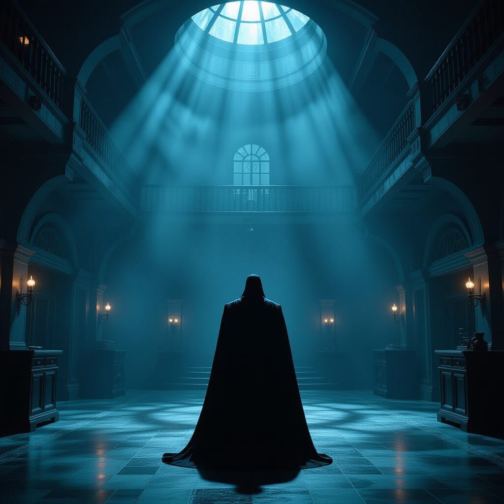 Epic Supervillain Hideout with Cinematic Lighting