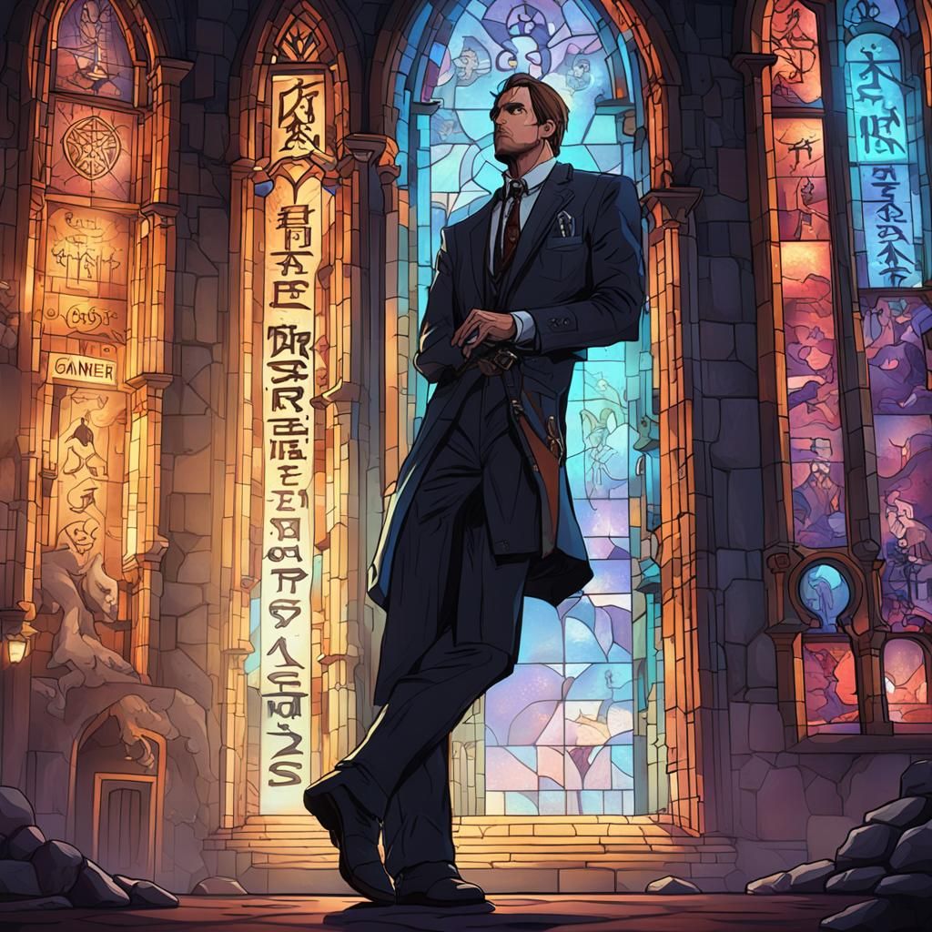 CEO in Dark Fantasy World, Gothic Concept Art
