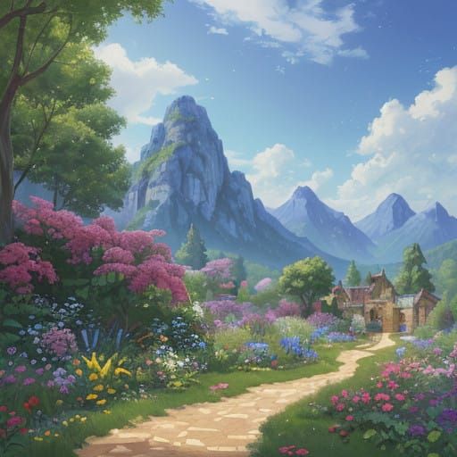 Vibrant Whimsical Platformer World in Epic Impressionist Sty...