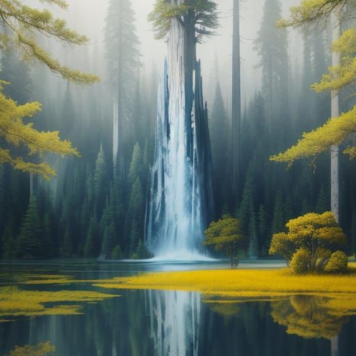 Goddess as White Sequoia Tree by Mirror Lake