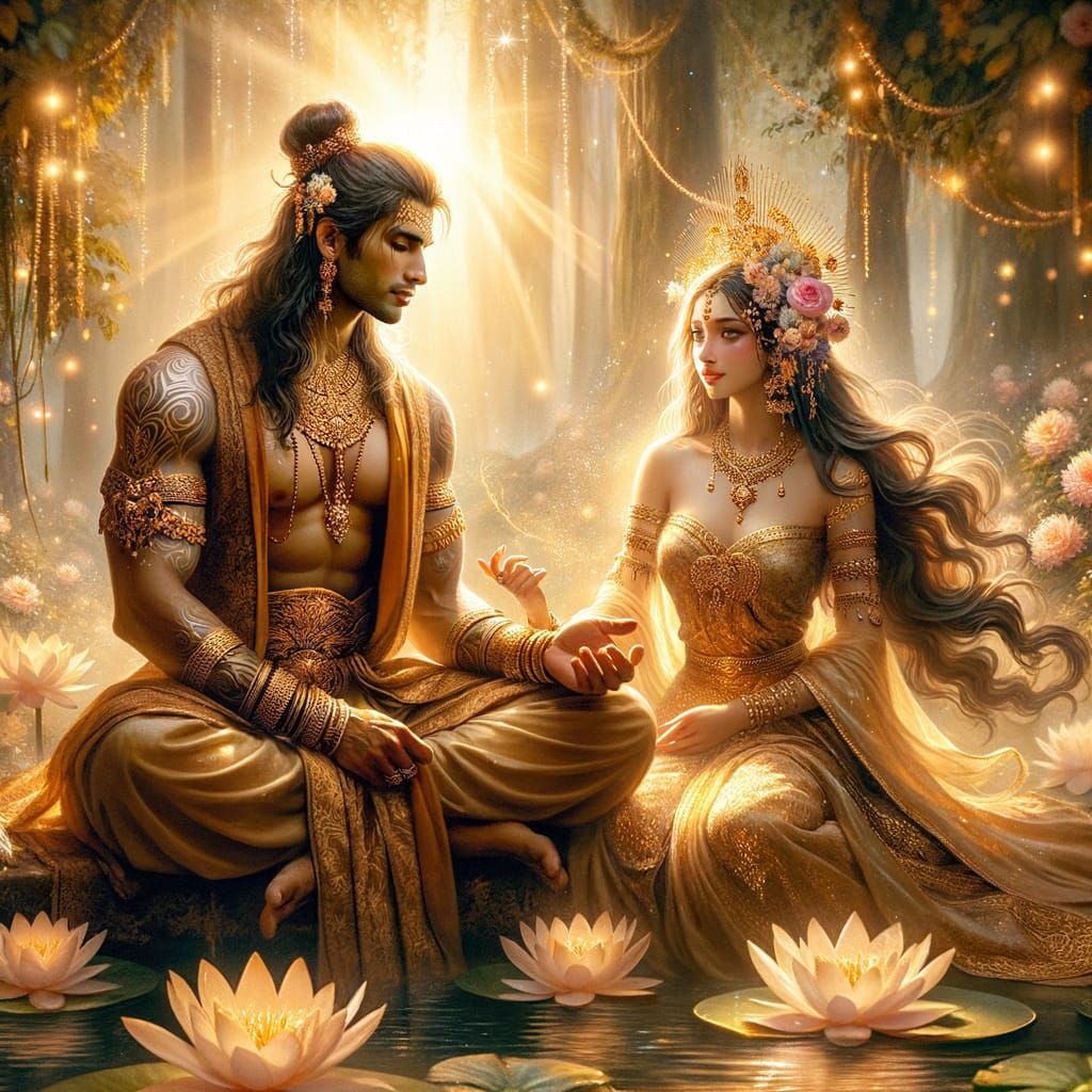 Divine Romance in a Lush Enchanted Forest